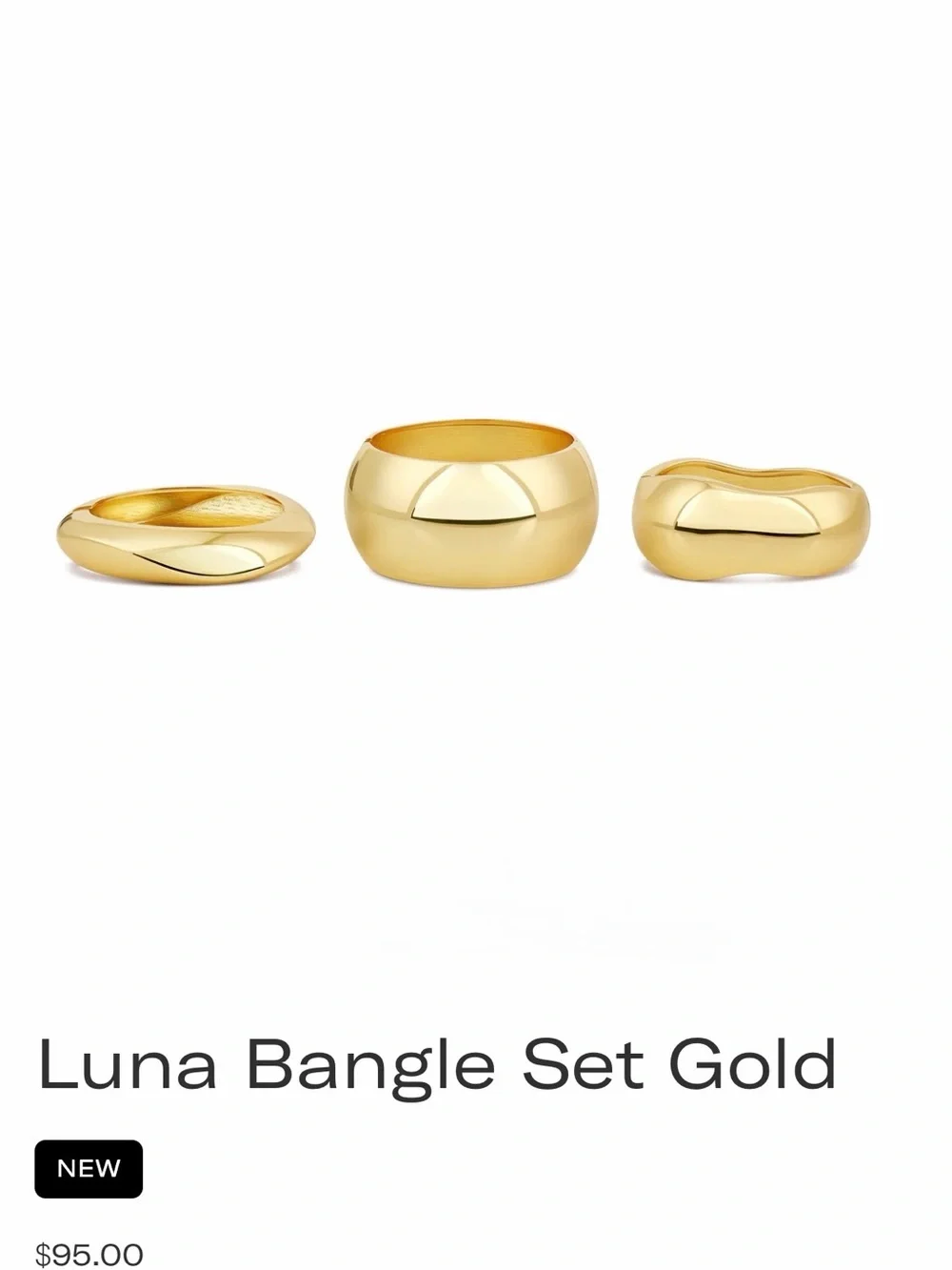 Luna Stacked 24k Gold-plated Bangle Set